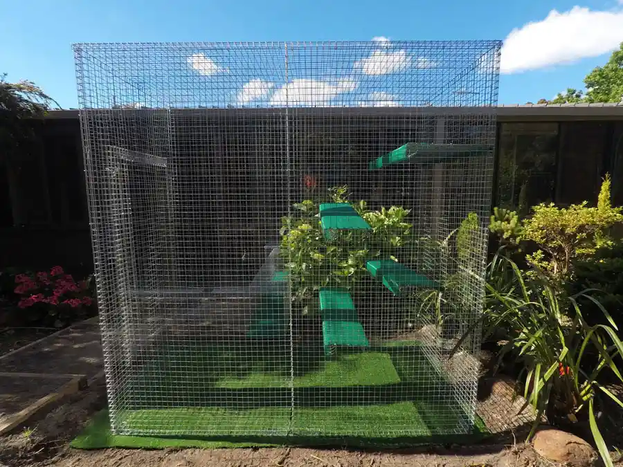 fortress freestanding cat enclosure