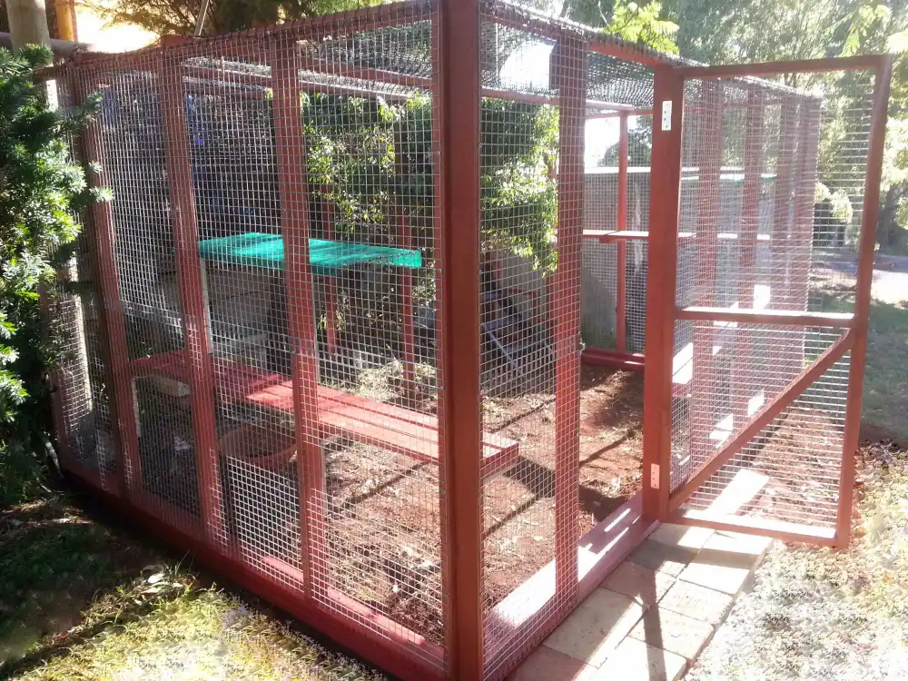 timber custom cat enclosure